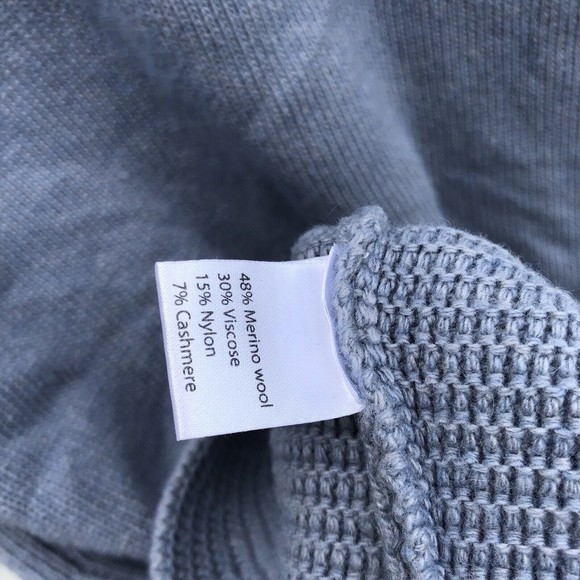 Benedetta B Sweater Merino Wool Cashmere Made in Italy Soft Pale Blue Small - Picture 5 of 6